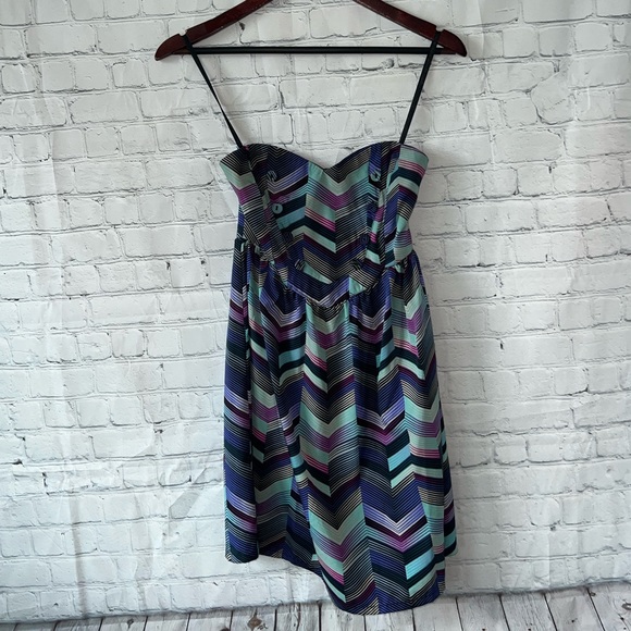 Billabong Green, Blue & Purple Sleeveless dress size M - Picture 4 of 14